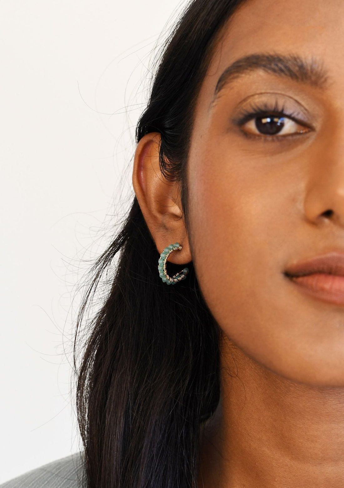 XS Crystal Huggies - SEAGLASS