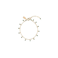Chain Bracelet With Malachite Beads - MALACHITE/GOLD