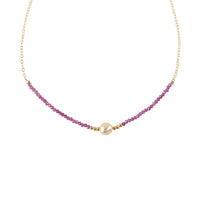 Pearl Ruby Necklace on Chain - RUBY/PEARL/GOLD