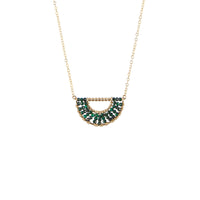 Olakira Malachite Half Moon Necklace - MALACHITE/GOLD