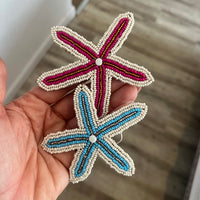 Custom Beaded Star Fish Brooches
