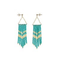 Small Porcupine Earrings - TURQUOISE/GOLD