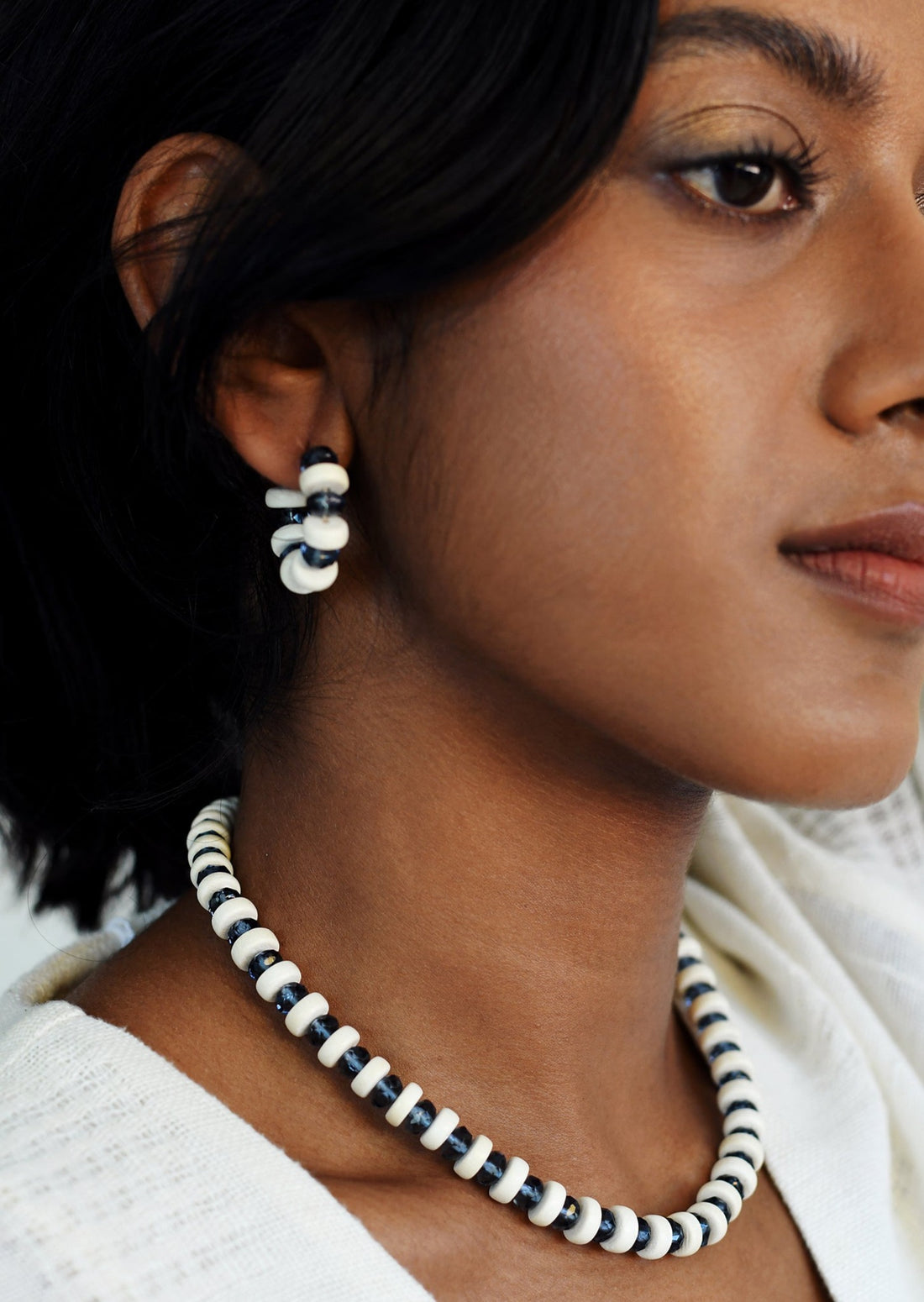 Origins Extra Small Zebra Hoop - IVORY/BLUE