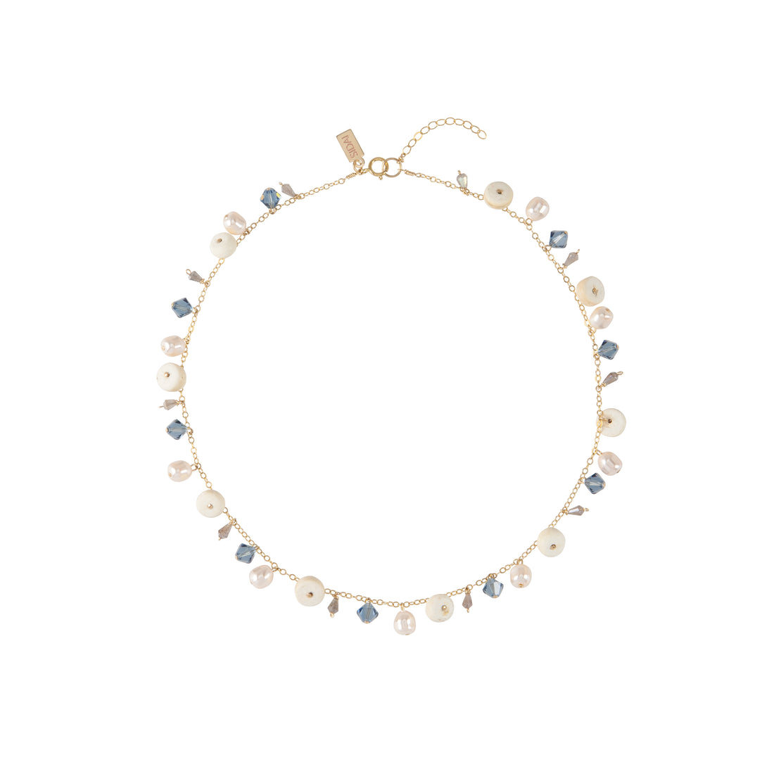 Semi Precious Necklace & Hoops Earring Set