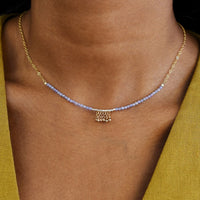 Eclectic Tanzanite Olakira Necklace - LAVENDER TANZANITE/SILVER/GOLD