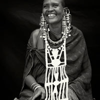 Traditional Maasai Earrings - WHITE
