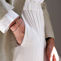 Classic Endito Bracelet & Hoops Set - BLACK/GOLD/CREAM