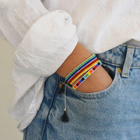 Narrow Rainbow Warrior Bracelet - ASSORTED RAINBOW