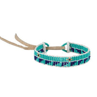 Mixed Pattern Warrior Bracelet - TURQUOISE/NAVY/GOLD