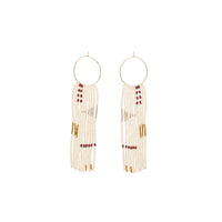 Pembetatu Small Hoop Earrings - PINK/GOLD/BURGUNDY/TAUPE