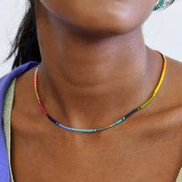 Short Endito Rainbow Necklace - ASSORTED RAINBOW