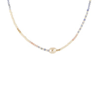 Zebra Pearl Tanzanite Necklace - PINK/TANZANITE/GOLD