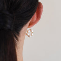Pearl Flower Earrings - PEARL
