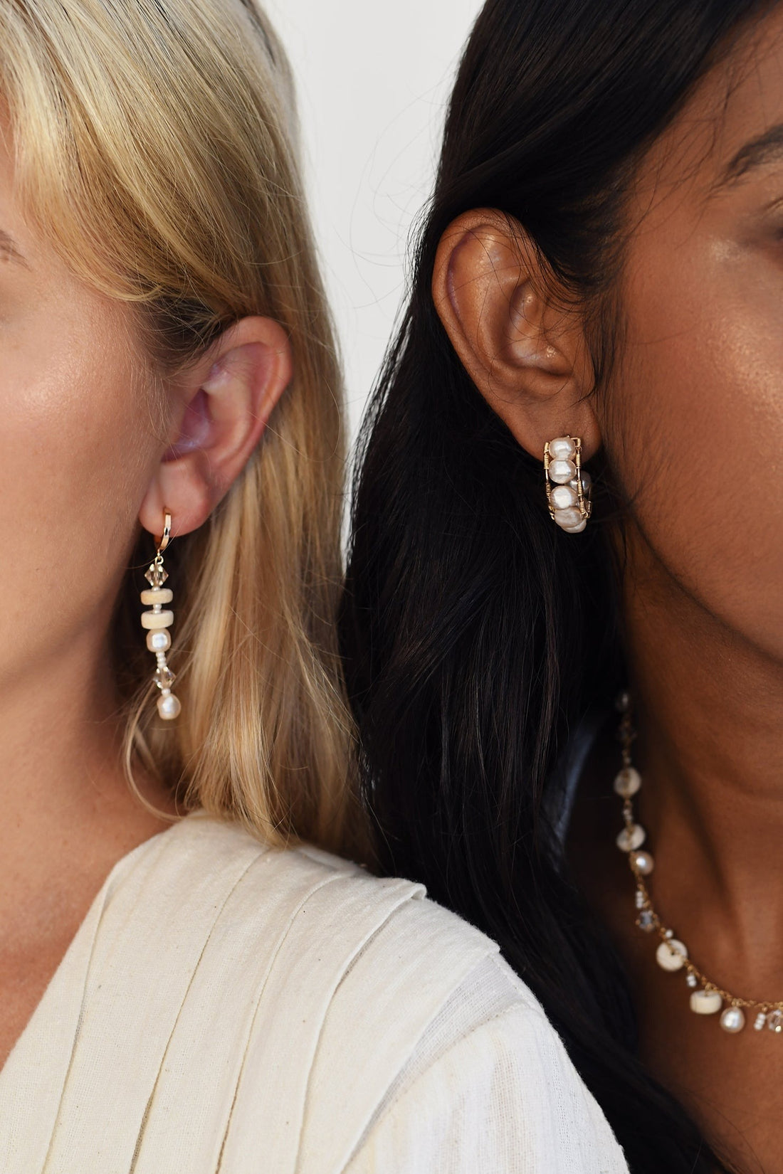 Pearl Huggie Earrings - PEARL