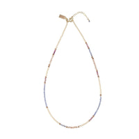 Utulivu Tanzanite Beaded Necklace - PINK/TAUPE/HONEY/ROSE GOLD/PEARL/LAVENDER TANZANITE/TRANSLUSCENT PINK