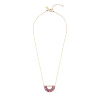 Olakira Ruby Half Moon Necklace - RUBY/GOLD