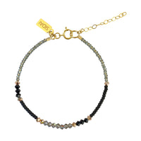 Assorted Beaded Bracelet - SHINY GRAPHITE/BLACK/TRANSLUCENT GREY