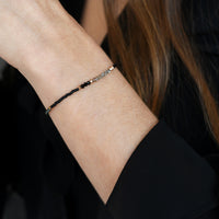 Assorted Beaded Bracelet - SHINY GRAPHITE/BLACK/TRANSLUCENT GREY