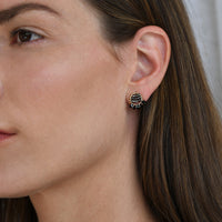 Utulivu Necklace & Mini Crystal Earrings - BLACK