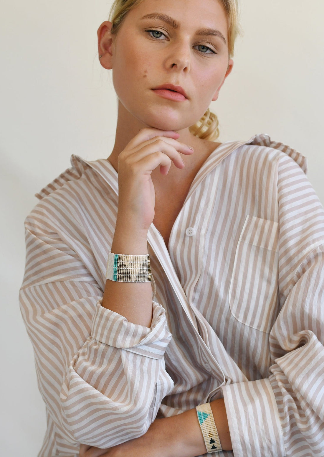 Pembetatu Warrior Bracelet - TURQUOISE/BRONZE/TAUPE/PINK