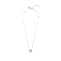 Pearl With Tanzanite Drops Chain Necklace - LAVENDER TANZANITE/PEARL/GOLD