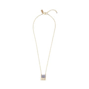 Mini Tanzanite Olakira Necklace With Chain Tassels - LAVENDER TANZANITE