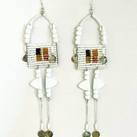 Koko Earrings - WHITE/MIXED NEUTRALS/GOLD