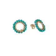 Mini Circle Turquoise Earrings - TURQUOISE