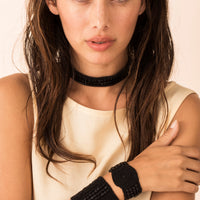 Wide Leather Cuff - BLACK
