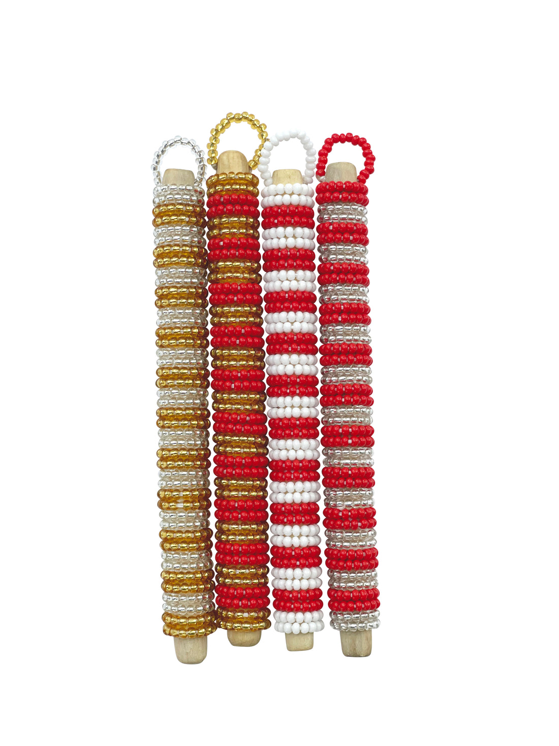 CANDY CANE STICKS (4pcs) - RED