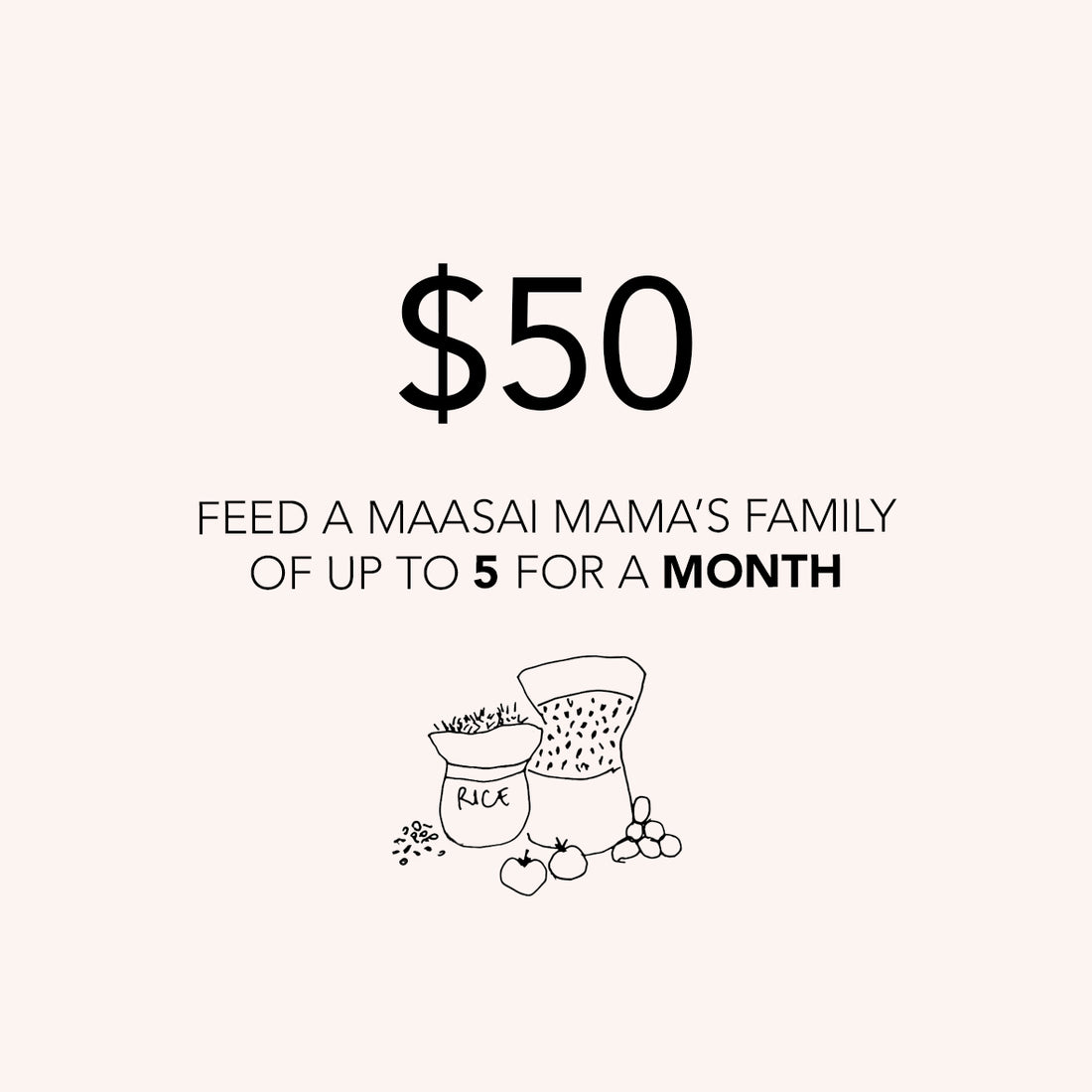 Feed a Maasai mama's family of up to 5 for a MONTH