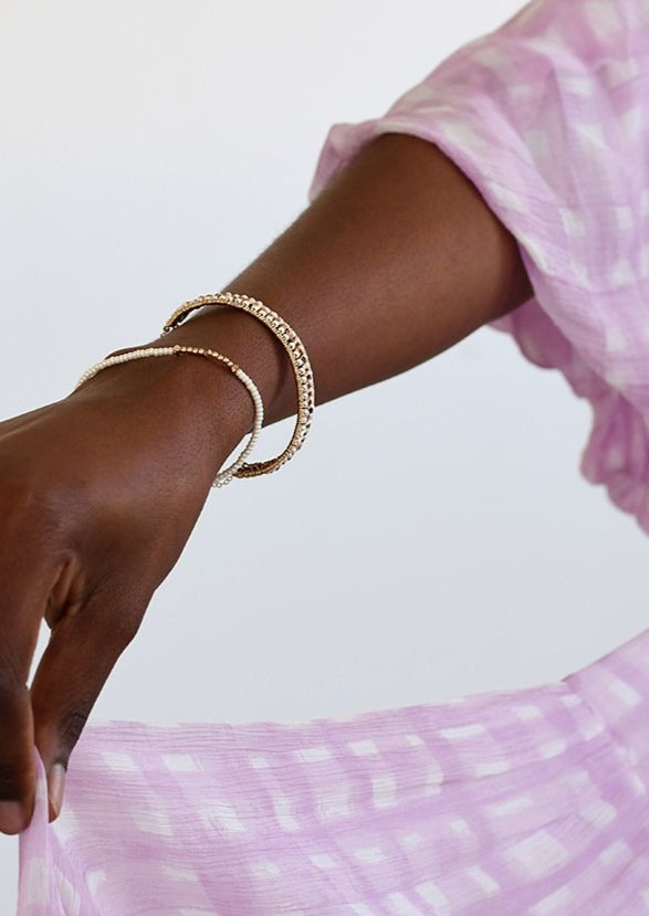 Olakira Woven Bracelet - PEARL