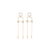 Olakira Double Chain Earrings - GOLD/ROSE GOLD