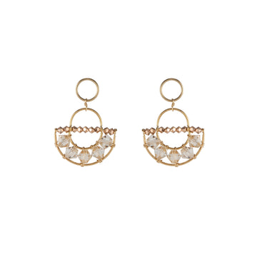 Olakira Half Moon Earrings - HONEY/ROSE GOLD