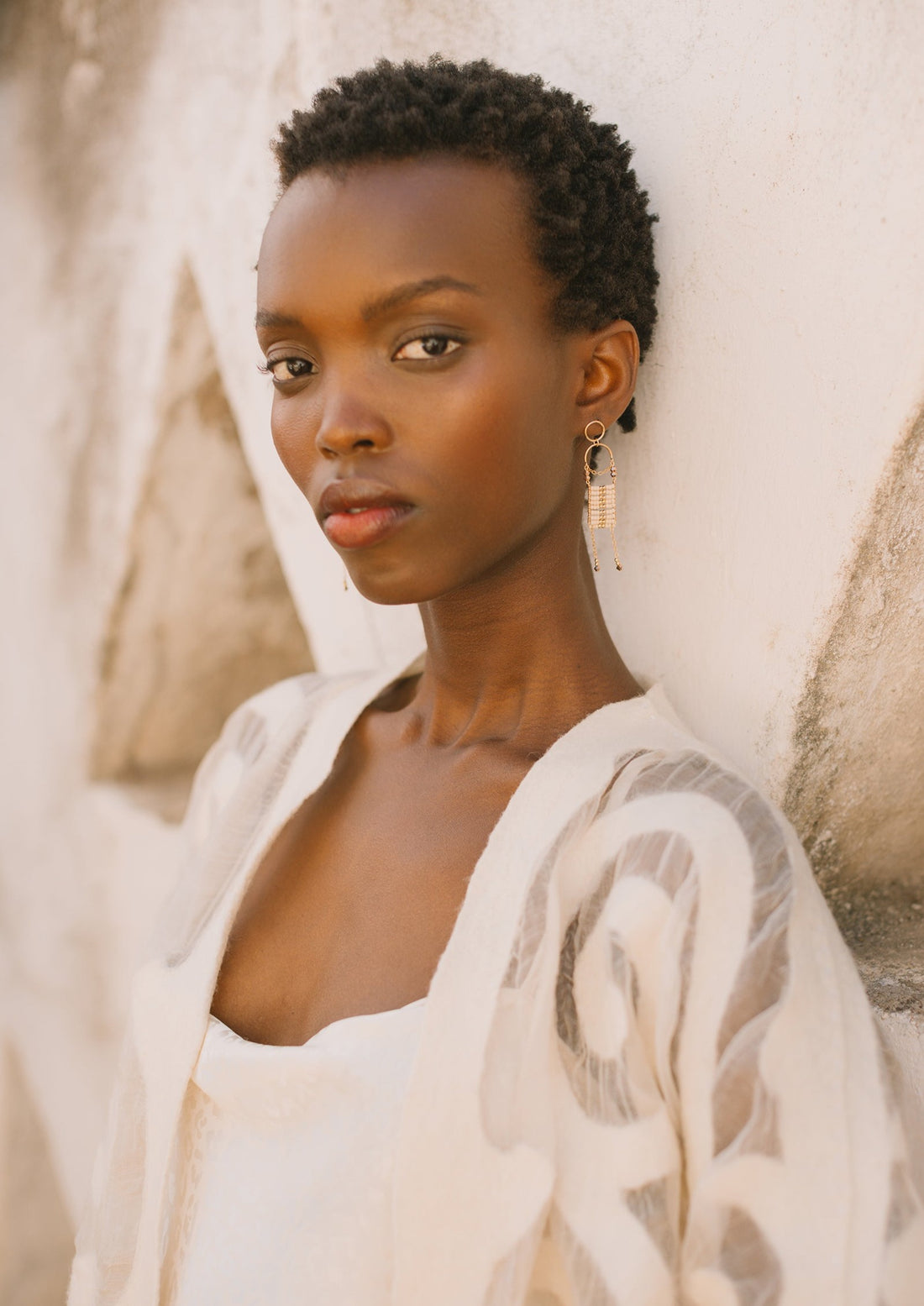 Olakira Pendant Earrings - PINK/GOLD/ROSE GOLD