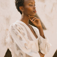 Olakira Pendant Earrings - PINK/GOLD/ROSE GOLD