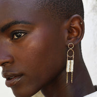 Olakira Pendant Earrings - PEARL/GOLD/ROSE GOLD