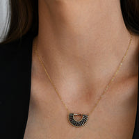 Olakira Half Moon Necklace - SHINY GRAPHITE