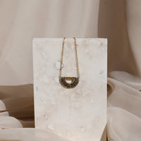 Olakira Half Moon Necklace - SHINY GRAPHITE