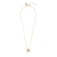 Mini Olakira Necklace with Chain Tassels  - PINK/GOLD