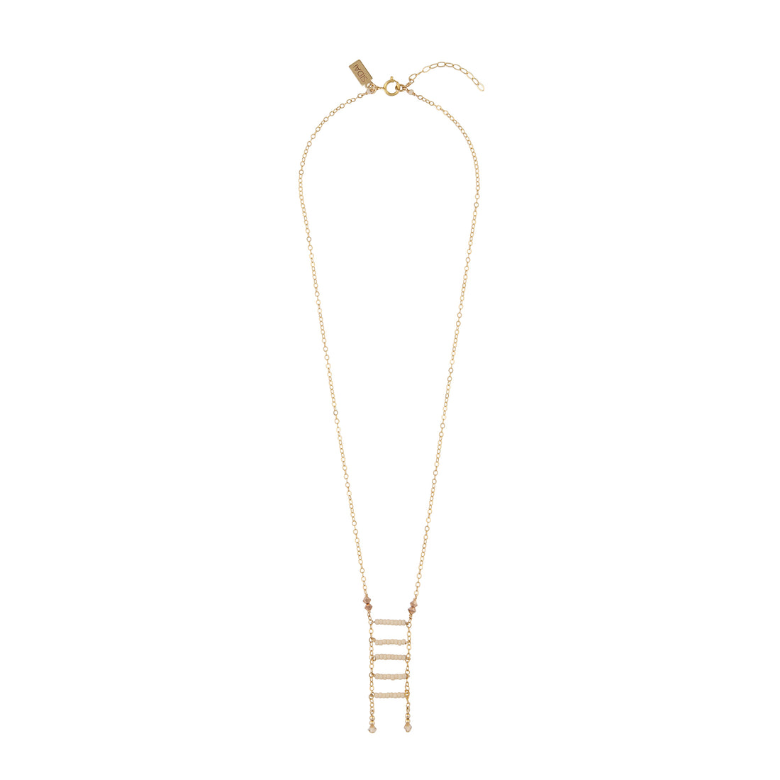 Ladder Pendant Necklace - PINK/HONEY/ROSE GOLD