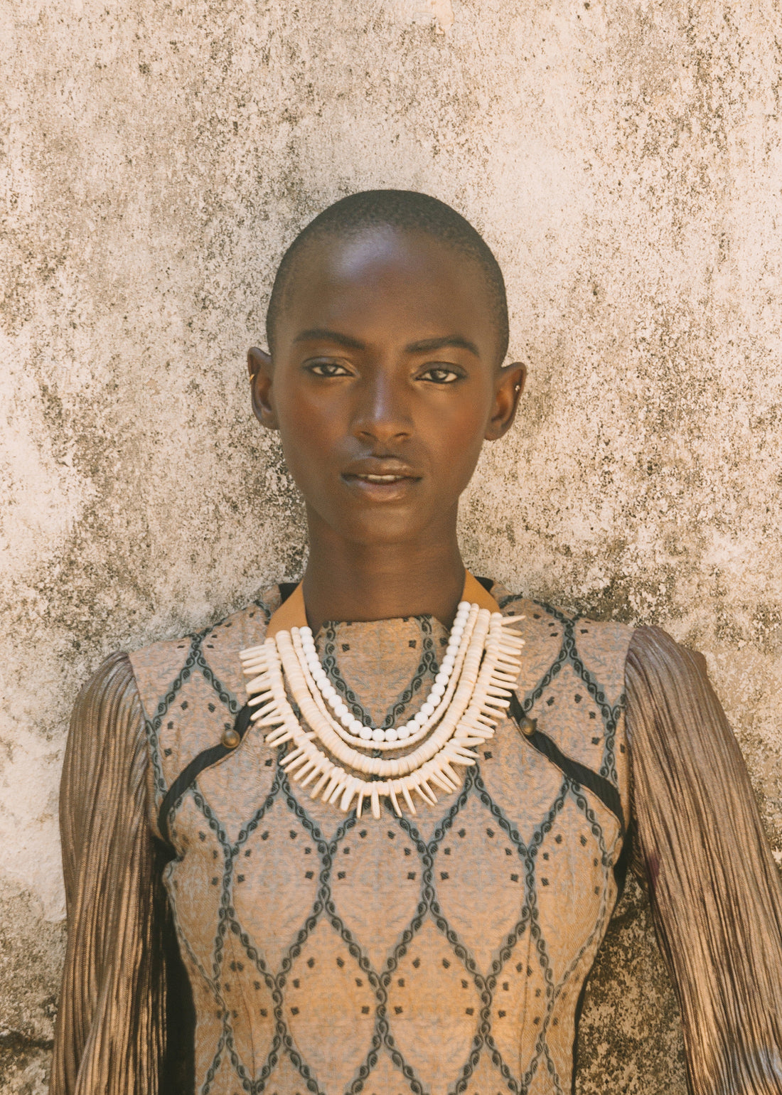 Leather Origin Necklace - WHITE/IVORY