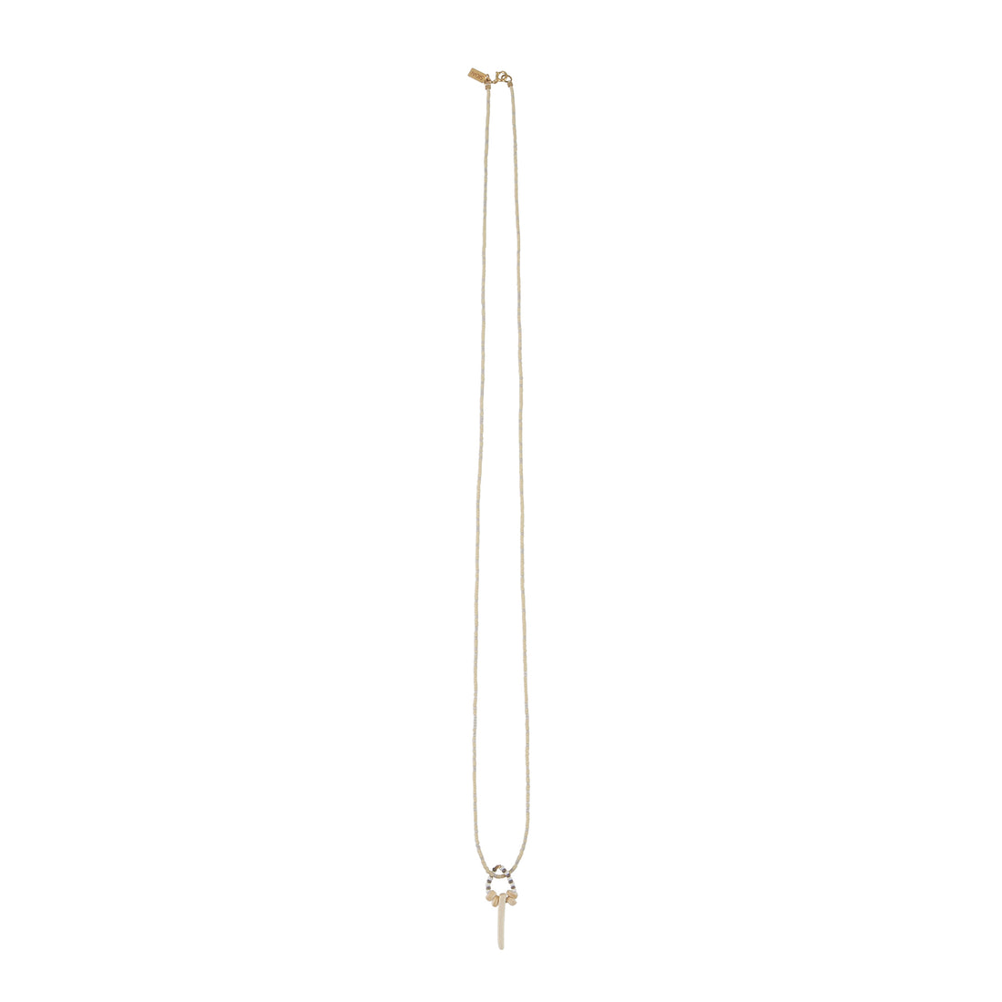 Long Pendant Origin Necklace - WHITE/IVORY/GRAY
