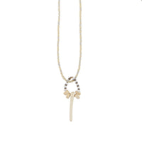 Long Pendant Origin Necklace - WHITE/IVORY/GRAY