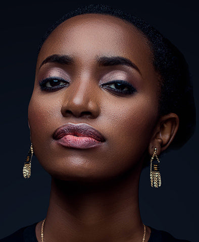 XS Pendant Earring with Chain Tassel - TAUPE