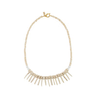 Short Wooden Origin Necklace - WHITE/IVORY