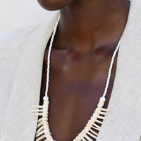 Crescent Origin Necklace - WHITE/IVORY