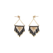 Deco Earrings - BLACK/PINK/GOLD