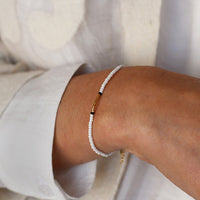 Endito Bracelet - WHITE/BLACK/GOLD