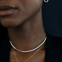 Endito Crystal Necklace - PEARL
